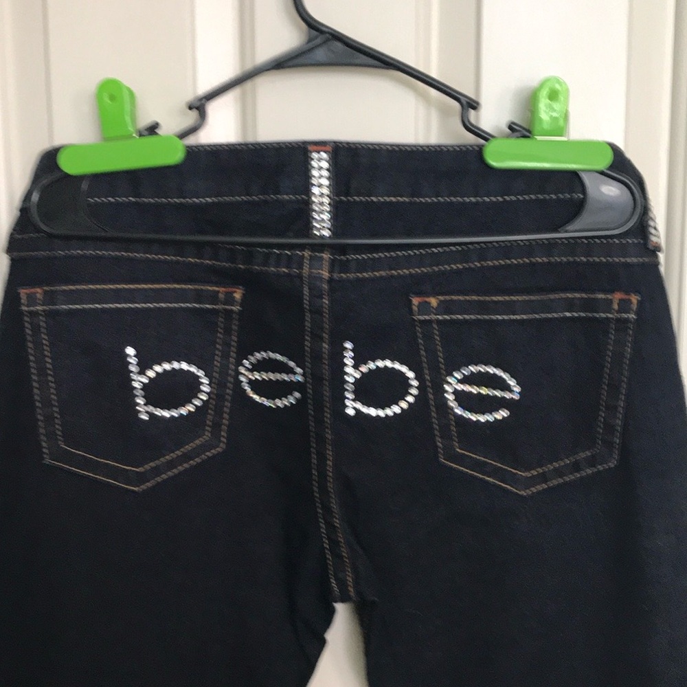 Beautiful Rhinestone Bebe Kayla 5 Pocket Jeans NWT